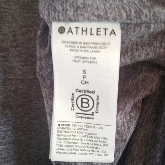 Athleta Women's Heathered Purple Uptempo Long Sleeve Top Thumb Holes Size Small - Picture 7 of 8